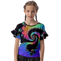 Fractal Spiral Vortex Swirl Whirlpool Math Kids  Cut Out Flutter Sleeves by Ravend