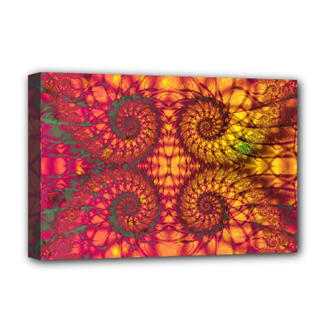 Art Pattern Fractal Design Abstract Artwork Deluxe Canvas 18  X 12  (stretched) by Ravend