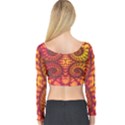 Art Pattern Fractal Design Abstract Artwork Long Sleeve Crop Top View2