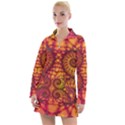 Art Pattern Fractal Design Abstract Artwork Women s Long Sleeve Casual Dress View1