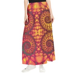 Art Pattern Fractal Design Abstract Artwork Maxi Chiffon Skirt by Ravend