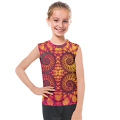 Art Pattern Fractal Design Abstract Artwork Kids  Mesh Tank Top by Ravend