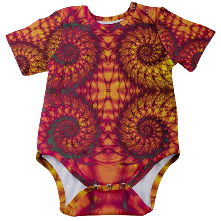 Art Pattern Fractal Design Abstract Artwork Baby Short Sleeve Bodysuit