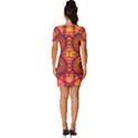 Art Pattern Fractal Design Abstract Artwork Fitted Knot Split End Bodycon Dress View4