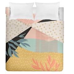 Leaves Pattern Design Colorful Decorative Texture Duvet Cover Double Side (queen Size)