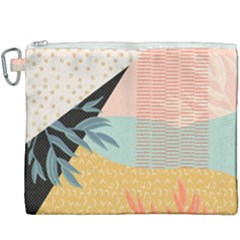 Leaves Pattern Design Colorful Decorative Texture Canvas Cosmetic Bag (xxxl) by Ravend