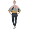 Leaves Pattern Design Colorful Decorative Texture Mock Neck Tee View2