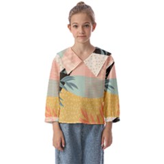 Leaves Pattern Design Colorful Decorative Texture Kids  Sailor Shirt