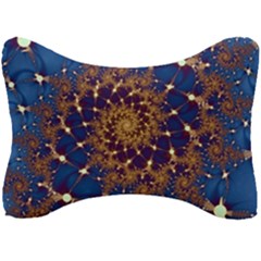 Fractal Spiral Art Pattern Blue Design Seat Head Rest Cushion