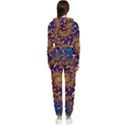 Fractal Spiral Art Pattern Blue Design Cropped Zip Up Lounge Set View2