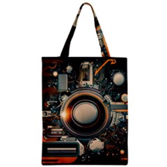 Illustrations Technology Robot Internet Processor Zipper Classic Tote Bag by Ravend