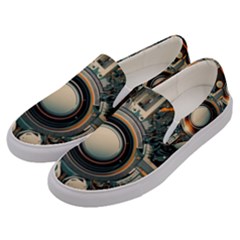 Illustrations Technology Robot Internet Processor Men s Canvas Slip Ons by Ravend