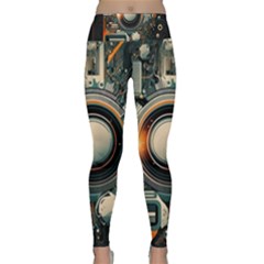 Illustrations Technology Robot Internet Processor Lightweight Velour Classic Yoga Leggings by Ravend