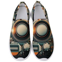 Illustrations Technology Robot Internet Processor Men s Slip On Sneakers by Ravend