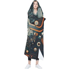 Illustrations Technology Robot Internet Processor Wearable Blanket by Ravend