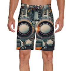 Illustrations Technology Robot Internet Processor Men s Beach Shorts by Ravend