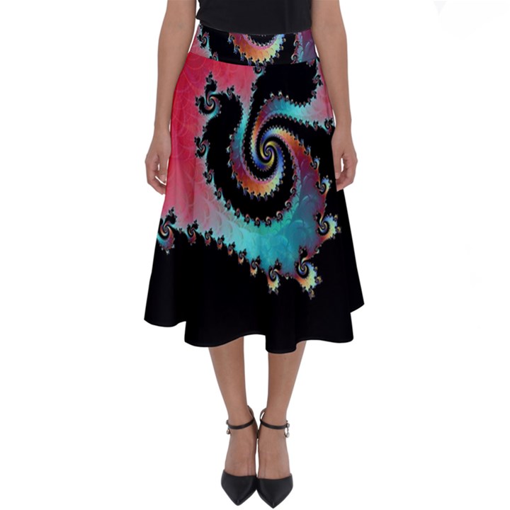 Fractals Abstract Art Digital Art Abstract Art Perfect Length Midi Skirt