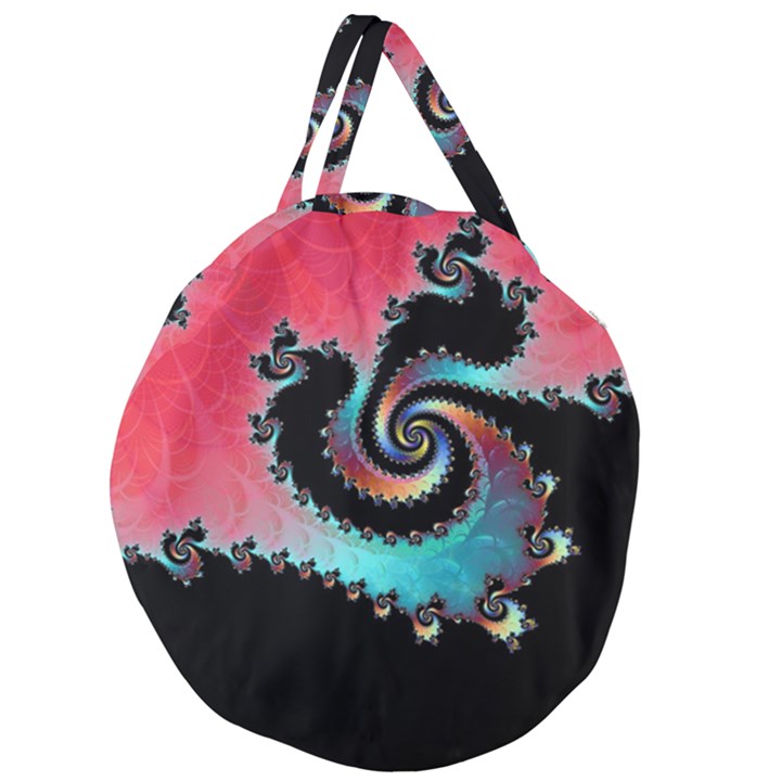 Fractals Abstract Art Digital Art Abstract Art Giant Round Zipper Tote