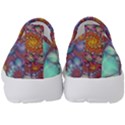 Fractals Abstract Art Cyan Spiral Vortex Pattern Kids  Slip On Sneakers View4