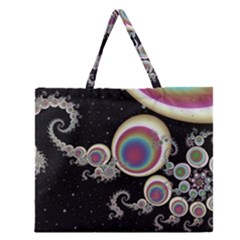 Fractal Math Abstract Abstract Art Digital Art Zipper Large Tote Bag by Ravend