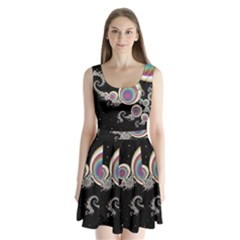 Fractal Math Abstract Abstract Art Digital Art Split Back Mini Dress  by Ravend