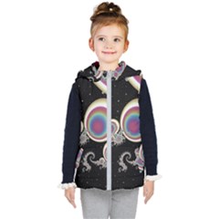 Fractal Math Abstract Abstract Art Digital Art Kids  Hooded Puffer Vest by Ravend