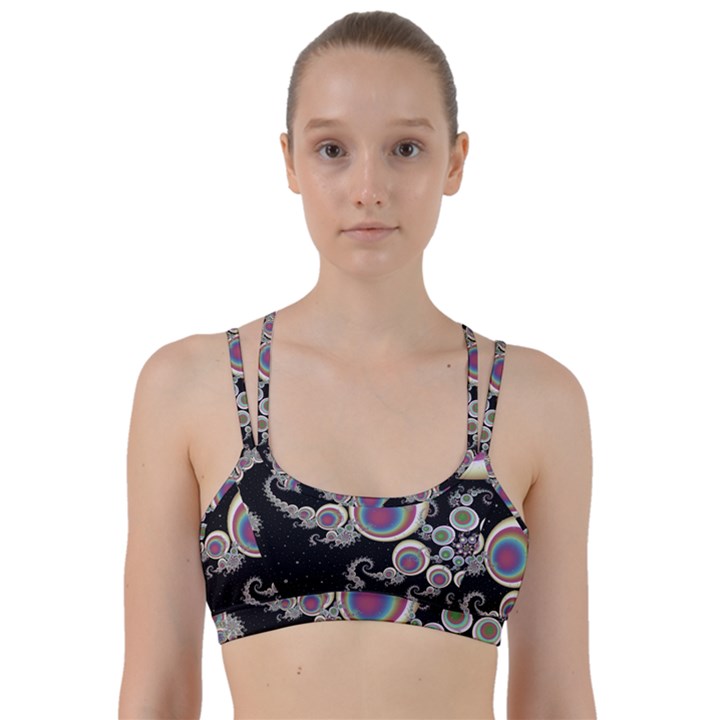 Fractal Math Abstract Abstract Art Digital Art Line Them Up Sports Bra