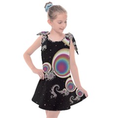 Fractal Math Abstract Abstract Art Digital Art Kids  Tie Up Tunic Dress by Ravend