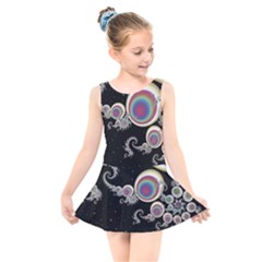 Fractal Math Abstract Abstract Art Digital Art Kids  Skater Dress Swimsuit by Ravend