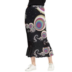 Fractal Math Abstract Abstract Art Digital Art Maxi Fishtail Chiffon Skirt by Ravend