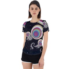 Fractal Math Abstract Abstract Art Digital Art Back Cut Out Sport Tee by Ravend