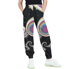 Fractal Math Abstract Abstract Art Digital Art Kids  Elastic Waist Pants by Ravend