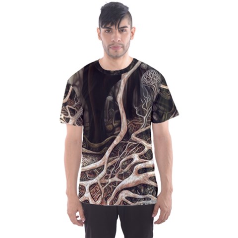 Tree Nature Landscape Forest Men s Sport Mesh Tee by Ravend