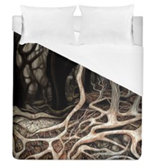 Tree Nature Landscape Forest Duvet Cover (queen Size) by Ravend