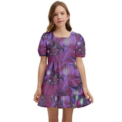 Fractal Math Abstract Abstract Art Digital Arts Kids  Short Sleeve Dolly Dress by Ravend