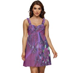 Fractal Math Abstract Abstract Art Digital Arts Ruffle Strap Babydoll Chiffon Dress by Ravend