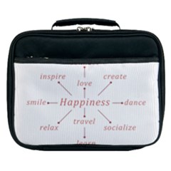 Happiness Typographic Style Concept Lunch Bag by dflcprintsclothing