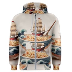 Ai Generated Noodles Pirate Chinese Food Food Men s Zipper Hoodie by danenraven