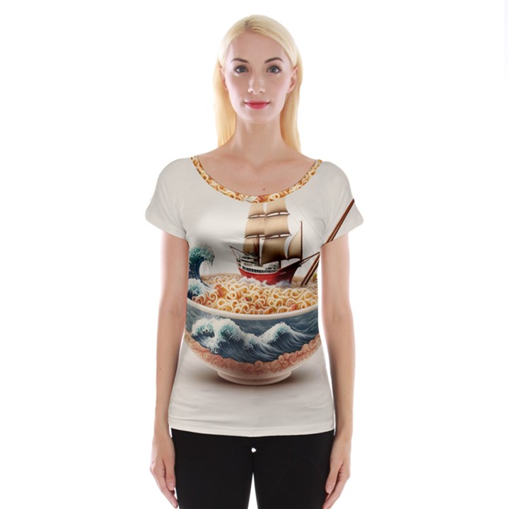 Ai Generated Noodles Pirate Chinese Food Food Cap Sleeve Top