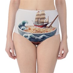 Ai Generated Noodles Pirate Chinese Food Food Classic High-waist Bikini Bottoms by danenraven