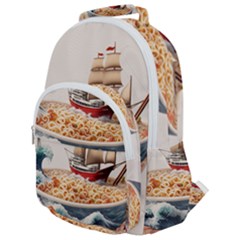 Ai Generated Noodles Pirate Chinese Food Food Rounded Multi Pocket Backpack by danenraven