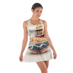 Ai Generated Noodles Pirate Chinese Food Food Cotton Racerback Dress by danenraven