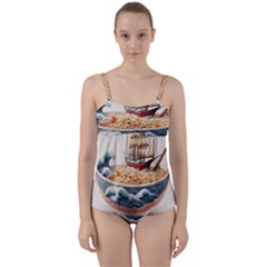 Ai Generated Noodles Pirate Chinese Food Food Twist Front Tankini Set by danenraven