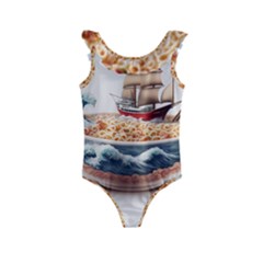 Ai Generated Noodles Pirate Chinese Food Food Kids  Frill Swimsuit by danenraven