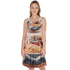 Ai Generated Noodles Pirate Chinese Food Food Knee Length Skater Dress With Pockets by danenraven