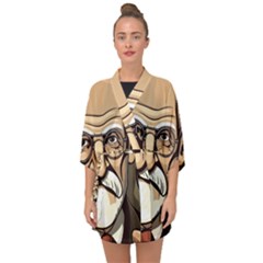 Ai Generated Psychotherapist Psychology Therapy Half Sleeve Chiffon Kimono by danenraven