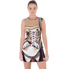 Ai Generated Psychotherapist Psychology Therapy Lace Up Front Bodycon Dress by danenraven