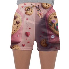 Cookies Valentine Heart Holiday Gift Love Sleepwear Shorts by danenraven