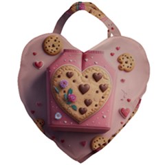 Cookies Valentine Heart Holiday Gift Love Giant Heart Shaped Tote by danenraven