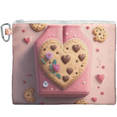 Cookies Valentine Heart Holiday Gift Love Canvas Cosmetic Bag (xxxl) by danenraven